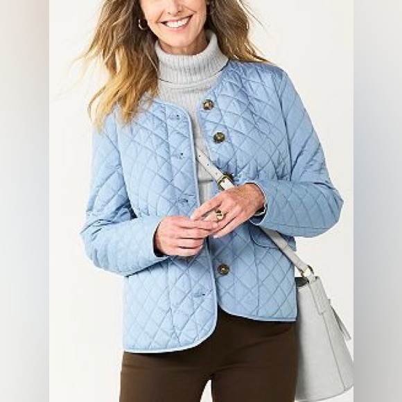 croft & barrow Jackets & Blazers - 💙 NWOT! Blue Quilted Jacket